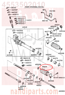 4553502010,BOOT, STEERING RACK, NO.2,جلدة غبار علبة دركسون - جلدة دودة