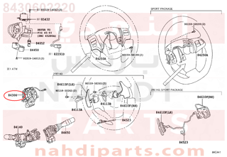 8430602220,CABLE SUB-ASSY, SPIRAL,شريحة دركسون 