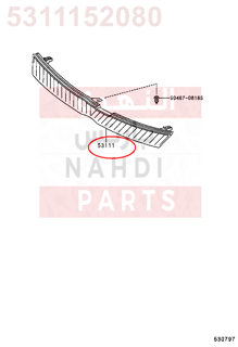 5311152080,GRILLE, RADIATOR,شبك 