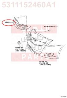 5311152460A1,GRILLE, RADIATOR,شبك 