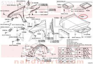 53301KK010,HOOD SUB-ASSY,كبوت كامل - بونيت 