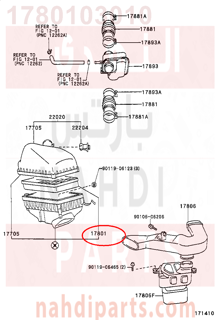 1780103010,ELEMENT SUB-ASSY, AIR CLEANER FILTER,فلتر هواء مكينة