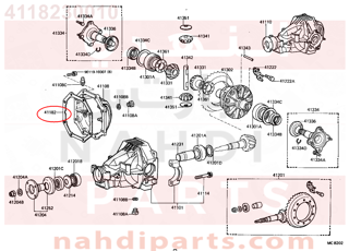 4118230010,GASKET, DIFFERENTIAL CARRIER COVER,وجه  