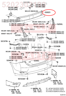 5202302190,REINFORCEMENT SUB-ASSY, REAR BUMPER,جسر صدام خلفي