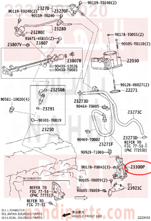 233000C020,FILTER, FUEL(FOR EFI),فلتر 