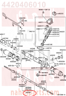 4420406010,RACK SUB-ASSY, POWER STEERING,رف 