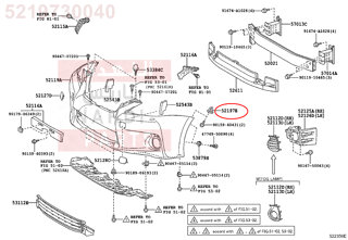 5219730040,BRACKET, FRONT BUMPER SEAL,دعامة 