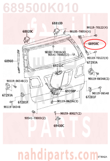 689500K010,STAY ASSY, BACK DOOR, RH,دعامة الباب الخلفي اليمين 