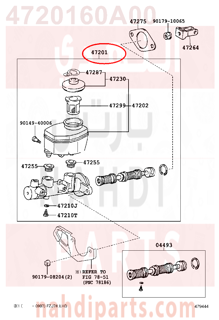 4720160A00,CYLINDER SUB-ASSY, BRAKE MASTER,علبه فرامل كامله - سلندر فرامل