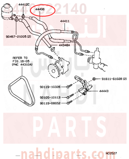 4440622140,TUBE SUB-ASSY, RETURN,صمام 