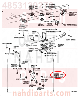 4853139276,ABSORBER ASSY, SHOCK, REAR RH,مساعد خلفى يمين 