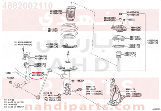 4882002110,LINK ASSY, FRONT STABILIZER, RH,ذراع توازن 
