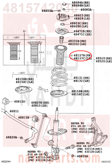 4815742030,INSULATOR, FRONT COIL SPRING, UPPER RH,ربله مساعد أمامي - جلده غبار - جلده حمايه المساعد الامامي