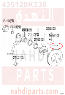 435120K230,DISC, FRONT,هوب فرامل أمامي