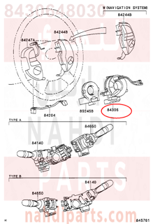 8430648030,CABLE SUB-ASSY, SPIRAL,شريحة دركسون 