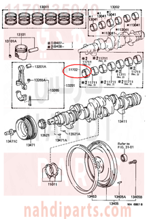 1170435040,BEARING SET, CRANKSHAFT,سبائك عمود كرنك ثابتة