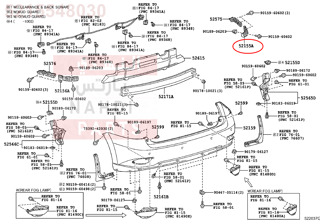 5215548030,SUPPORT, REAR BUMPER SIDE, RH,دعامة 