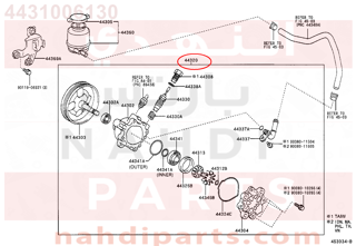 4431006130,PUMP ASSY, VANE,طرمبة دركسون  