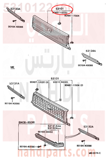 5310122160,GRILLE, RADIATOR,شبك امامى 
