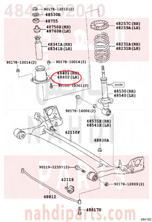 4840332010,BRACKET SUB-ASSY, REAR SPRING, FRONT LH,دعامة 