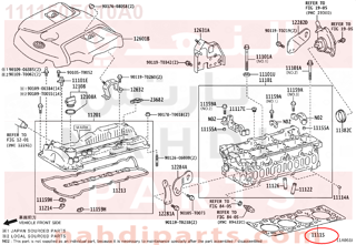 111150E010A0,GASKET, CYLINDER HEAD,وجه راس مكينة 