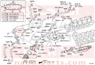 1628238060,HOSE, WATER BY-PASS, NO.5,خرطوم المبرد  الرديتر 