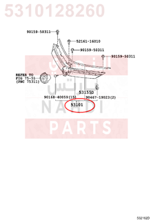 5310128260,GRILLE SUB-ASSY, RADIATOR,شبك أمامي - شبك كبوت