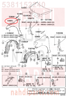 5381152240,FENDER SUB-ASSY, FRONT RH,رفرف أمامي يمين كامل