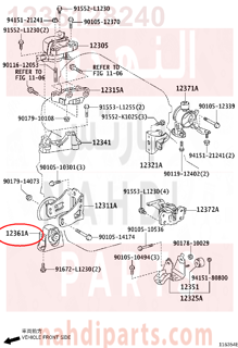 1236128240,INSULATOR, ENGINE MOUNTING, FRONT(FOR TRANSVERSE ENGINE),كرسي مكينة أمامي عند اللديتر