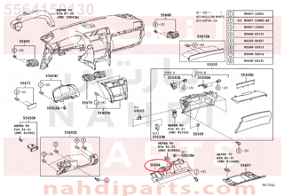 5564150130,COVER SUB-ASSY, INSTRUMENT PANEL UNDER, NO.1,غطاء 