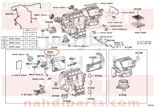 8850160360,EVAPORATOR SUB-ASSY, COOLER, NO.1,ثلاجة مكيف