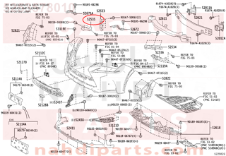 5253578010,RETAINER, FRONT BUMPER SIDE, RH,عظمة صدام يمين 