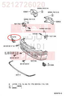 5212726020,COVER, FRONT BUMPER HOLE, RH,غطاء كشاف يمين - بدون فتحه كشاف