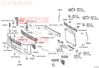 5211526150,SUPPORT, FRONT BUMPER SIDE, RH,قاعدة صدام امامى يمين