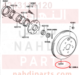 4243114120,DISC, REAR,هوب فرامل خلفي