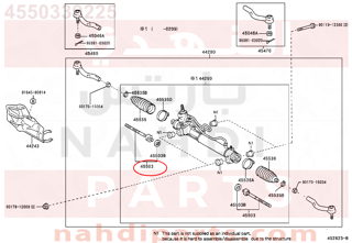 4550339225,END SUB-ASSY, STEERING RACK,ذراع 