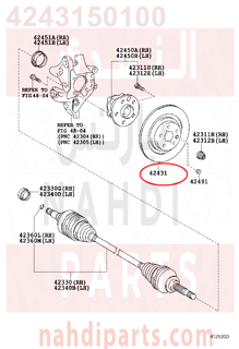 4243150100,DISC, REAR,هوب فرامل خلفي