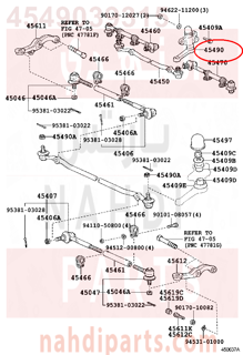 4549039315,ARM ASSY, STEERING IDLER,ذراع  