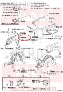 538110K090,FENDER SUB-ASSY, FRONT RH,رفرف أمامي يمين كامل